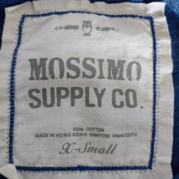 Mossimo Supply Co. Blue Sweater Cardigan Crop Top 100% Cotton Size XS-Casual - Picture 2 of 8